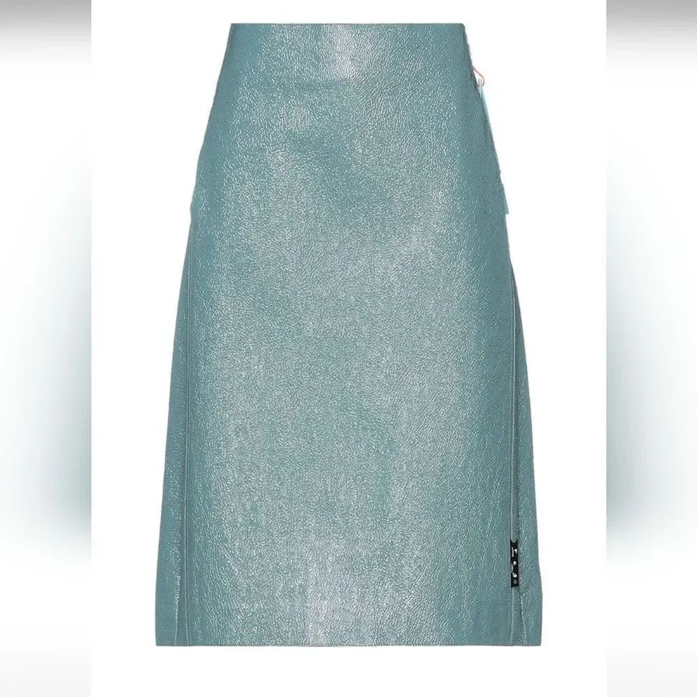 NWTΒ OFF-WHITEβleatherβmidiβskirtβsizeβ6